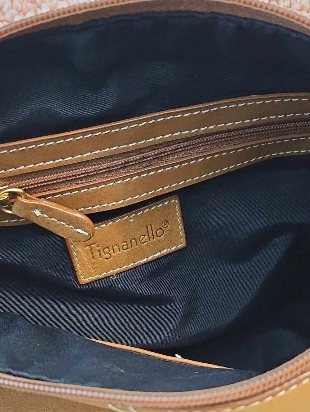 Tignanello Y2k Brown Leather Hobo Purse Bag NWT - Picture 6 of 8
